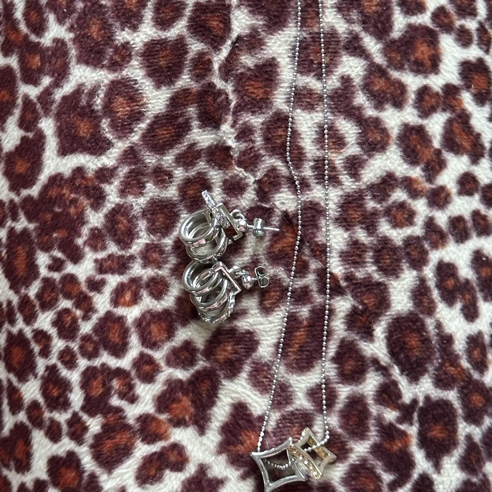 Earrings and necklace
